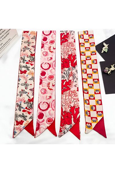 MAHLA Design Double-Sided Foulard, Thin Shawl, Bag Accessory