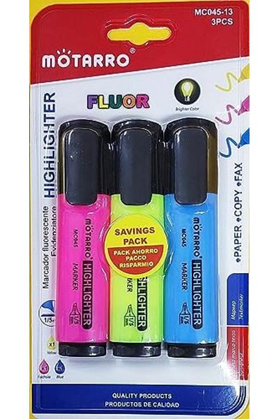 MOTARRO -Highlighters - Mini TextMarkers Pastel and Fluorescent Colours Different Varieties