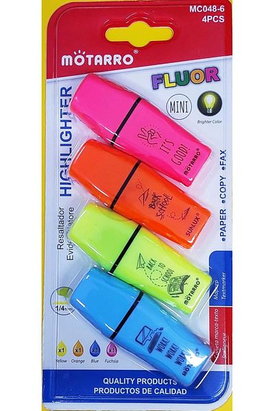 MOTARRO -Highlighters - Mini TextMarkers Pastel and Fluorescent Colours Different Varieties