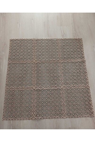 Butik Fransız Dantel Zemini Siyah Tül Tek Fiskos 90x90cm Sarmaşık Desenli Seh...