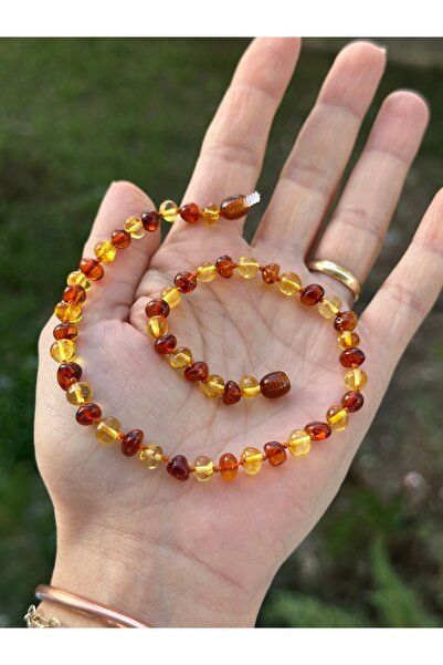 KEHRİBAREVİ EREĞLİ Damla Kehribar Bebek Kolyesi