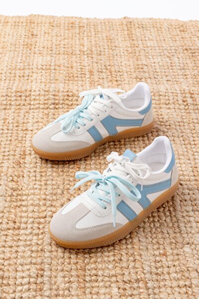 Aymood Blue Garni Pantofi sport casual pentru femei cu șireturi cu talpă termică M-6005