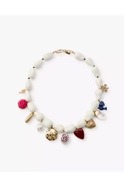 CHARMLUCKY Charm Beads Pearl Necklace
