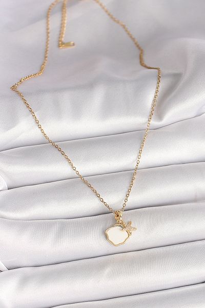 Clariss 316L الصلب سلسلة ذهبية اللون تتدلى الأبيض المينا صدف الزركون حجر نجم البحر الشكل كادي