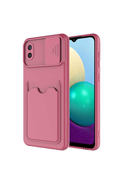 halkhouse Galaxy A02 Kılıf Renkli Kartlıklı Esnek Kırılmaz Sert Silikon Kartix Kapak