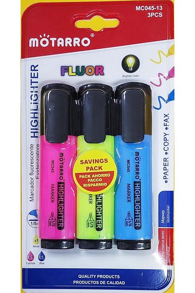 MOTARRO -Highlighters - Mini TextMarkers Pastel and Fluorescent Colours Different Varieties