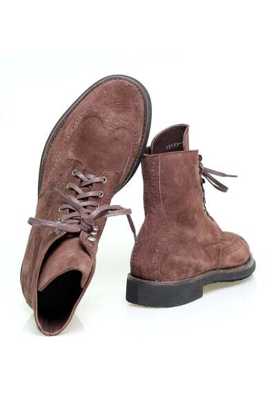 Butik KAHVERENGİ BAĞCIKLI HAKİKİ DERİ SÜET ERKEK BOT