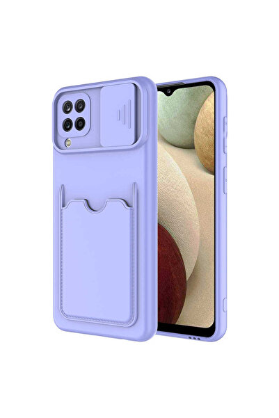 Galaxy A22 4G Case Flexible Unbreakable Hard Silicone Kartix Cover with Colorful Card Holder