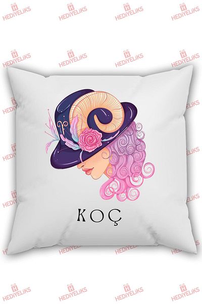 HEDİYELİKS Horoscope Themed Aries Gift Pillow