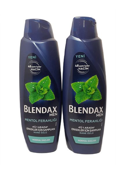 Blendax Menthol Freshness - 4 in 1 Shampoo with Mint Extract 470 ML x 2 Pcs