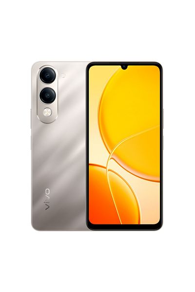 vivo هاتف ذكي Y04 4G، ذاكرة وصول عشوائي (RAM) سعة 4 جيجابايت، سعة تخزين 128 جيجابايت، لون ذهبي تيتانيوم