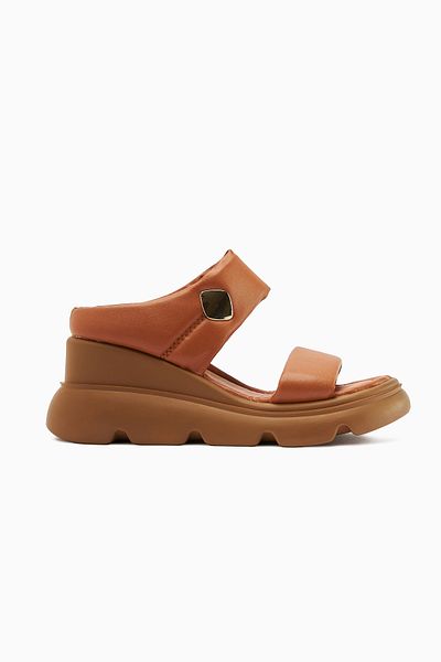 Limoya Susi Brown High Heeled Fluffy Women's Slippers