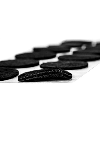 Keyiflice Sandalye Mobilya Ayak Pedi 28mm Kaydırmaz Keçe (56'lı) Yapışkanlı Parke Zemin Koruyucu - Siyah