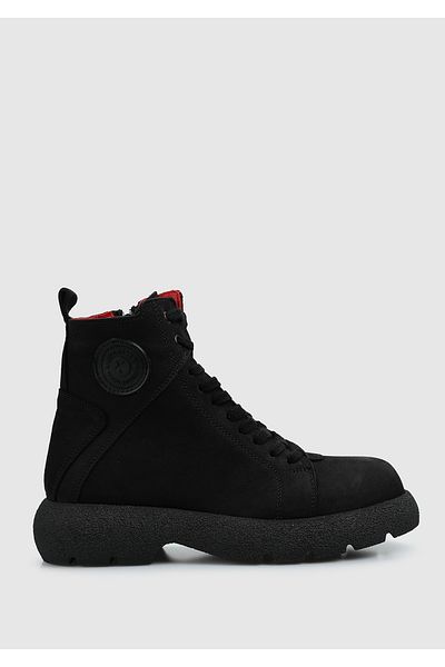 Bulldozer Black Leather Women's Boots