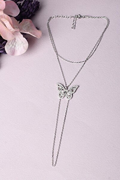 BY BARUN SİLVER Şahmeran El Zinciri Kelebek Model Baget Zirkon Taşlı 925 Ayar Şahmeran