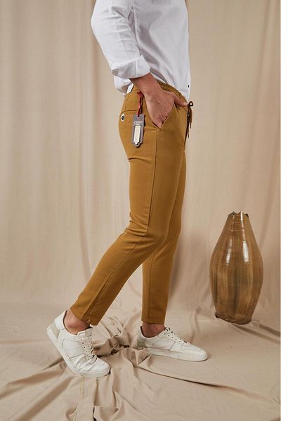 JACK CAPRİO Pantaloni de jogging subțiri pentru bărbați - Produs de înaltă calitate cu talie elastică Limkali cu șnur