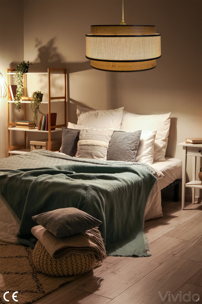 Vivido Abajur Chandelier Wicker Kumbeji - Dopia Selva