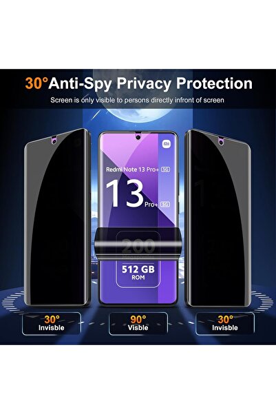 aheaks Xiaomi Redmi Note 13 Pro Plus 5G Mat Hayalet Ekran Koruyucu İnce Jelat...