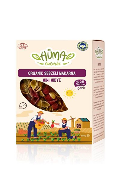 Hüma Organik ORGANİK SEBZELİ MİNİ MİDYE MAKARNA
