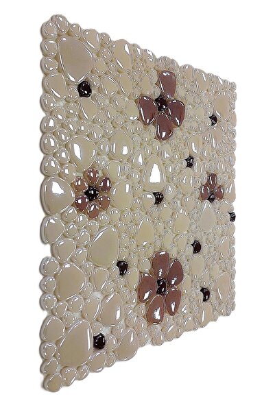 MozaiKristaL Tüm yüzeyler için Çiçek Desenli, 31,5x31,5cm. Fileli Cam Mozaik. (5 File Karo = 0.5 m2 fiyatıdır)