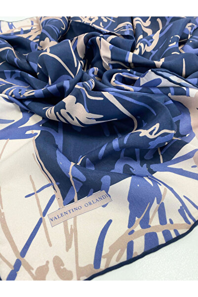 Valentino Orlandi Віскозний шарф - Лінійний квітковий візерунок - 51355-30