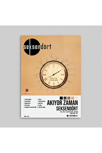 Orendart Seksendört - Akıyor Zaman Albüm Spotify Çerçevesiz Tasarım Poster