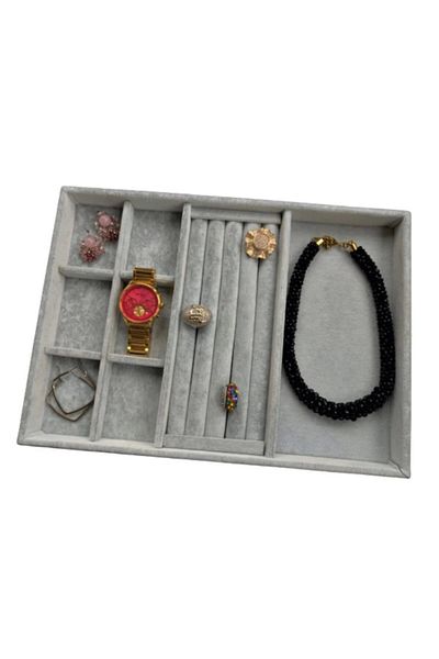 Aydın Decor Local Suede Gray Ring-earring-bracelet-necklace Jewelry Box (AYDINDECOR)