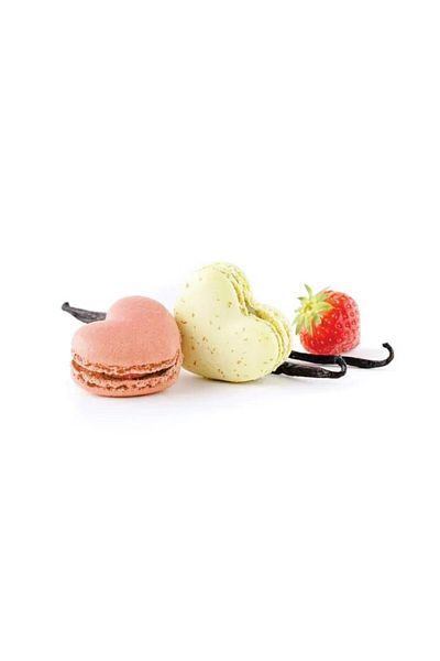 silikomart Silicone mat for heart-shaped macarons, Mac03, 38.5x35mm