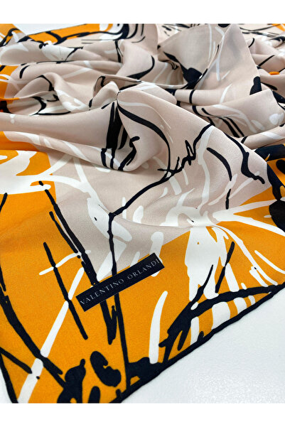 Valentino Orlandi Віскозний шарф - Лінійний квітковий візерунок - 51355-01