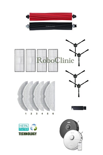 Roboclinic Set de mopuri cu filtru Hepa compatibil cu Roborock S8/s8 Plus/s8 ...
