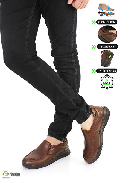 Forelli Erkek Ortopedik Hakiki Deri Günlük Geniş Kalıp Ayakkabı (Taraklı Ayaklara) F5M/CM46520
