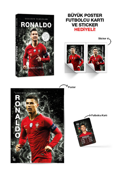 Parodi Yayınları Ronaldo - Sahanın Yıldızları Kitabı Harry Coninx Parodi Yayı...