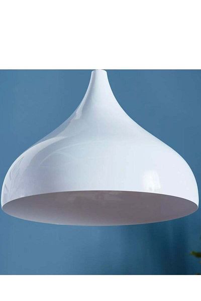 Generica White chandelier pendant light, dome design, E27 base, diameter 30 cm