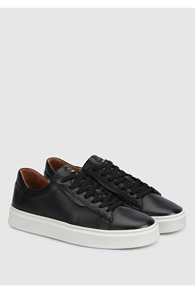Provoq Siyah Deri Erkek Sneaker