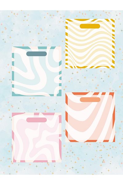 Ez&Tu Stıcker 8X8 Based 4 Piece Colorful Note Consistency Memopad Set