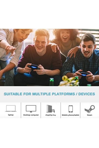 ErginGroup Ps4 Bluetooth Titreşimli Windows Ps3/Ps 4/Pc/Telefon/Android Ios Tablet Kablosuz Oyun Kolu