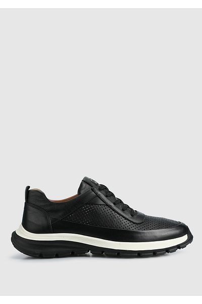 Provoq Μαύρο Δερμάτινο Ανδρικό Sneaker