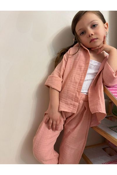 ALPİDS Rope Strap Stone Muslin Girl's Set