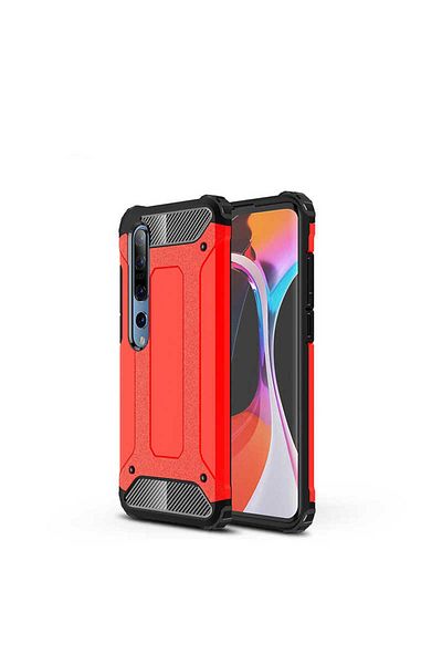 HTstore حافظة متوافقة مع هاتف Xiaomi Mi 10 Zore Crash من السيليكون - أحمر
