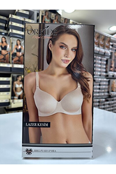 Orkide 8885 Μονό σουτιέν με ριγέ μισό στήριγμα χωρίς ραφή κρυφό κάτω σύρμα κοπής με λέιζερ