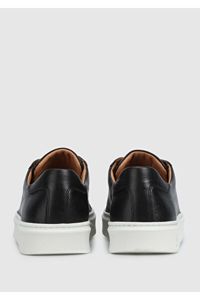 Provoq Siyah Deri Erkek Sneaker