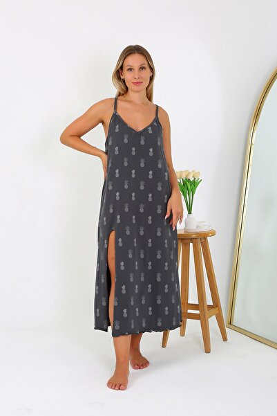 Mestore Fashion Line Women's Plus Size Rope Strap Long Nightgown 12112