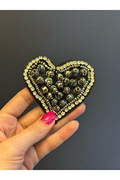 Gönülden Tasarım ACCESORIUM DE CUSUT CU INIMĂ CU ZIRCONI 8X7 CM