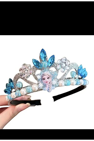 EMKSHOP ELSA PRINCESS TACI COROANĂ ÎNFRĂȘTĂ CAMPĂ DECORATĂ CU STRASURI ȘI PERLE