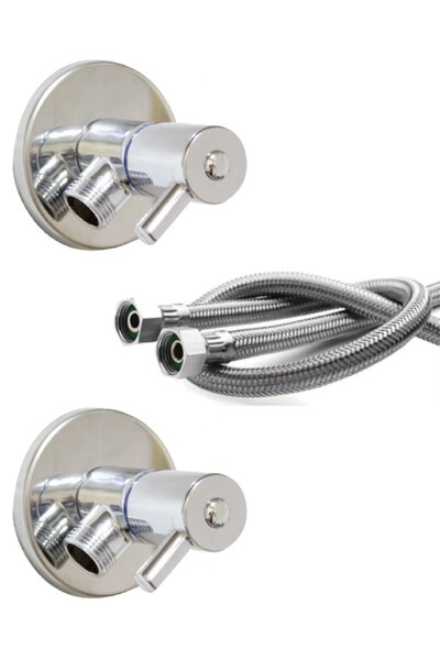 Viosa Klozet Flex Bağlantı Takımı 2 Adet 50 Cm Flex Hortum 2 Adet Klozet Çubu...