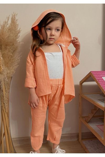ALPİDS Rope Strap Stone Muslin Girl's Set