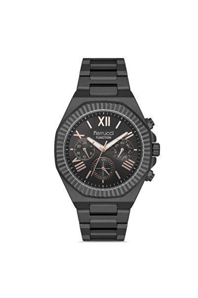 Ferrucci ساعة يد رجالية من FER.03455M.03 بحبل فولاذي