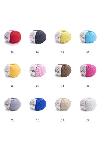 Yarnart 10 x Jeans 16 10'lu Paket Amigurimi Bebek İpi Jeans 10 Adet