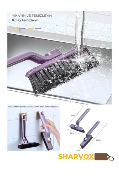 Sharvox Cleaning Brush 360 Degree Rotating Head Dust Kitchen Bathroom Cleaning Brush with Narrow Space Tweezers