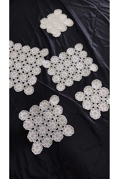 Papatyam 1 Pcs 27X27 1 Pcs 19X23 1 Pcs 20X20 4 Pcs 15X15 Hand Knitted Crochet Lace/Dowry/Cotton